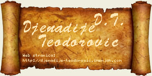 Đenadije Teodorović vizit kartica